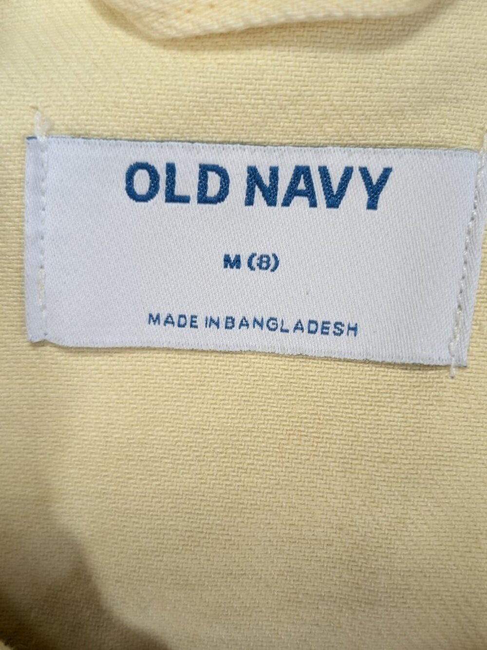Old Navy Pale Yellow Denim Jacket Size Medium (8) - Picture 6 of 10